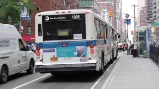 1999 New Flyer D60HF #1005 (ex-#5439) on the M102 at 3rd Avenue and 57th Street