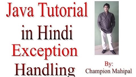 Learn Java Tutorial in Hindi 23 Exception Handling try catch block with example
