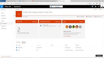 Site Contents in SharePoint 2016 NEW UI Sept 2016
