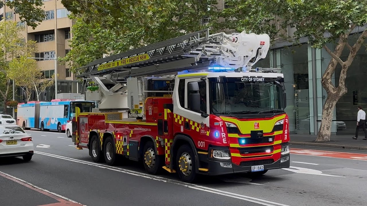 (*NEW* LADDER PLATFORM!) Fire & Rescue NSW [CITY OF SYDNEY] RESPONDING ...