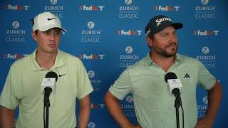 Andrew Novak and Davis Thompson Thursday Flash Interview 2024 Zurich Classic of New Orleans