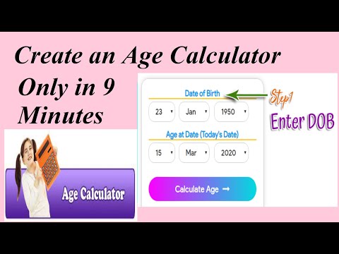 Create an Age Calculator using Javascript, CSS and HTML.