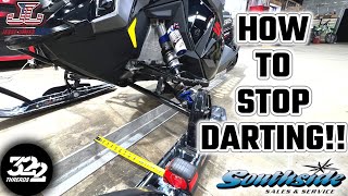 DARTING! DOES YOUR SNOWMOBILE DART GOING DOWN THE TRAIL? HERE IS HOW TO FIX IT AND WHAT TO LOOK FOR!