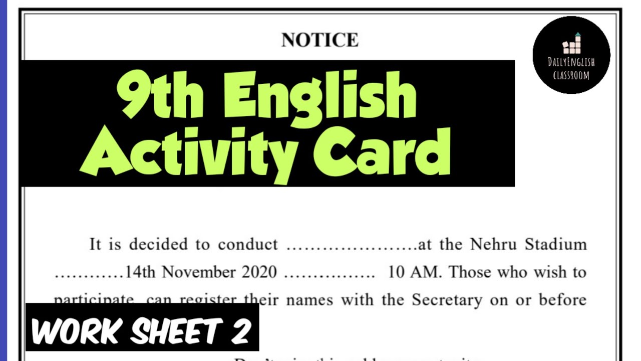 9th-english-activity-card-worksheet-2-by-dailyenglish-classroom-youtube