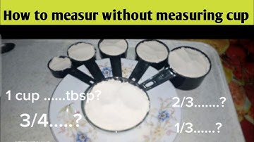 Cup measurement with spoons| How to measure without measuring cups?