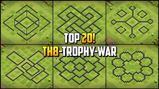 TOP 20! Best Town Hall 8 (TH8) Trophy/War Base Layout with Copy Link 2023 | Clash of Clans screenshot 2