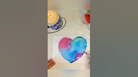 Hello February/Calligraphy/Quote/Colorful/Beautiful/Heart Background/Watercolor/Nivisha's Art #short