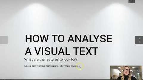 How to Analyse a Visual Text