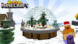I Built A GIANT Snow Globe In Minecraft! Minecraft Let's Play Episode 29...