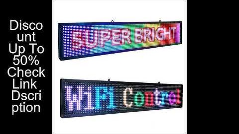 Full-Color P10 LED Sign Programmable WiFi Rolling Information LED Display Digital Message Display Bo