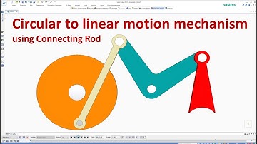 Solid Edge Design & Motion Animation #26 | Circular to linear motion mechanism using Connecting Rod