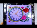 গ্লাস কালার দিয়ে ও্যালম্যাট/ Glass paint watch/ গ্লাস কালার দিয়ে ঘড়ি তৈরী/ Glass paint wallmat