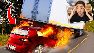 UM CARRO PEGOU FOGO em um ACIDENTE! (IMPRESSIONANTE) - Accident screenshot 5