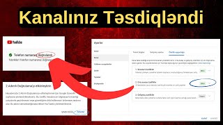 Youtube kanalını təsdiqlə | Youtube Kanal Təsdiqinin Həlli | Youtube Dərsləri