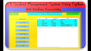 Student Management System Using Python with Database Connectivity #4 | Python mini projects #33