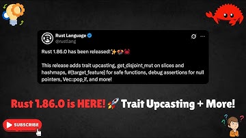 What’s New in Rust 1.86? Full Breakdown of Features & Improvements | Trait Upcasting & more