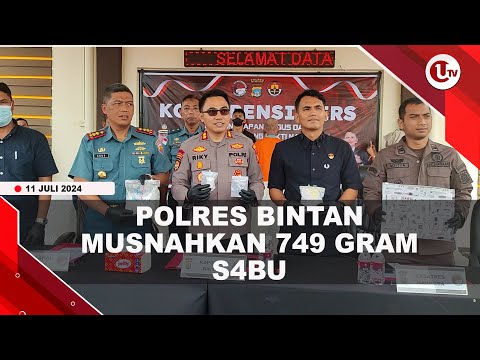 POLRES BINTAN MUSNAHKAN BARANG BUKTI 749 GRAM 54BU | U-NEWS