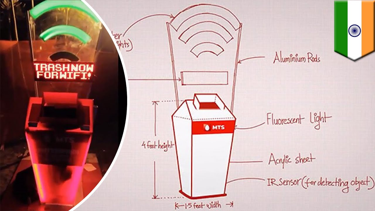 Smart trash can in India turns garbage into 15 minutes of Wi-Fi  connectivity - TomoNews 