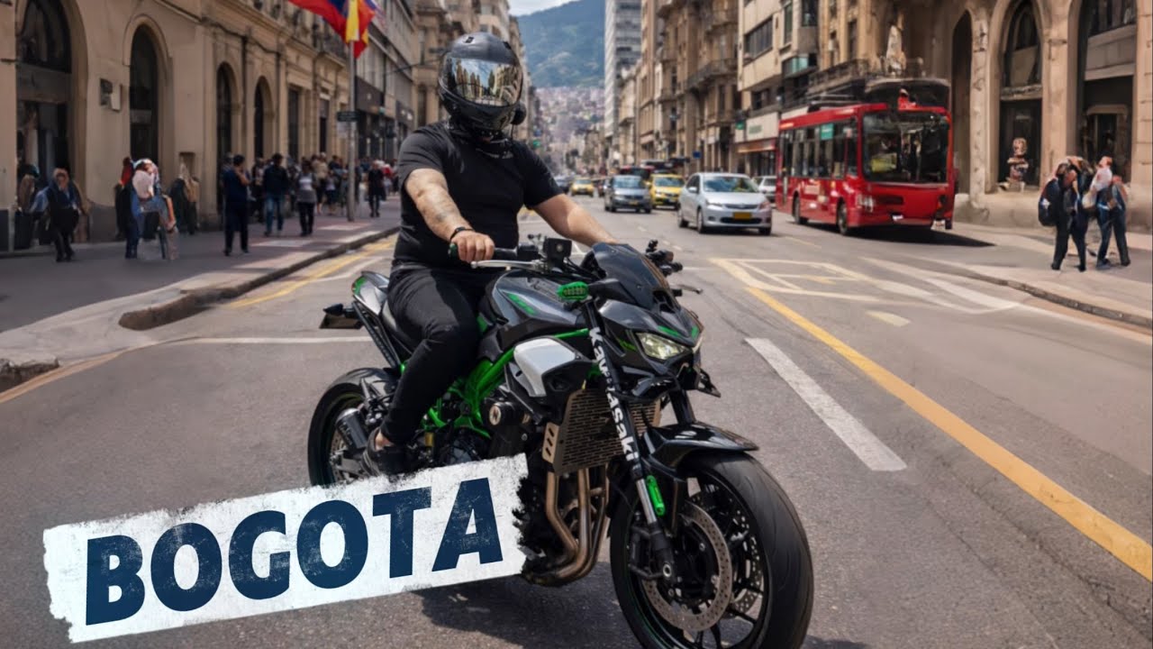 Parchando en Bogota en KAWASAKI Z900 2025