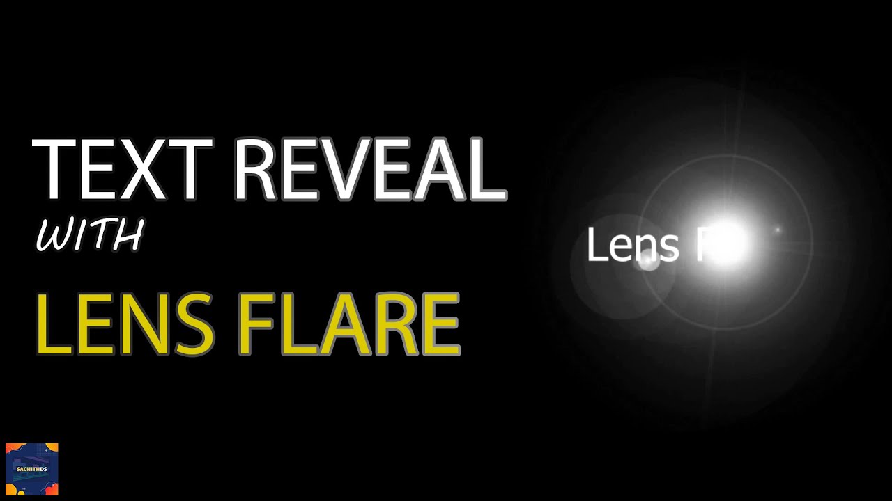 Text Reveal with LENS FLARE Premier pro cc Tutorial SachithDS YouTube