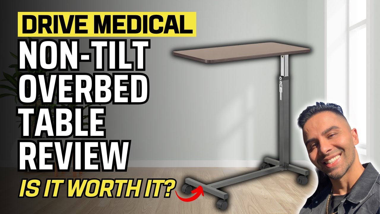 DRIVE MEDICAL Overbed Table Review: Adjustable, Rolling Bedside Table with Wheels for Home