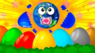 The Baby Planet Has Been BORN! | Planet Egg | Color Play | Story for Kids