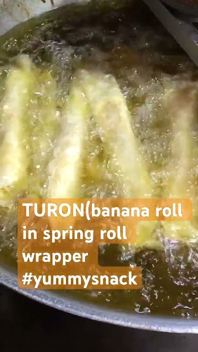 TURON(banana rolls) a Filipino favorite snack ,banana wrap to spring roll wrapper with caramel#food