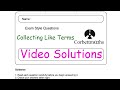 Collecting Like Terms Answers - Corbettmaths