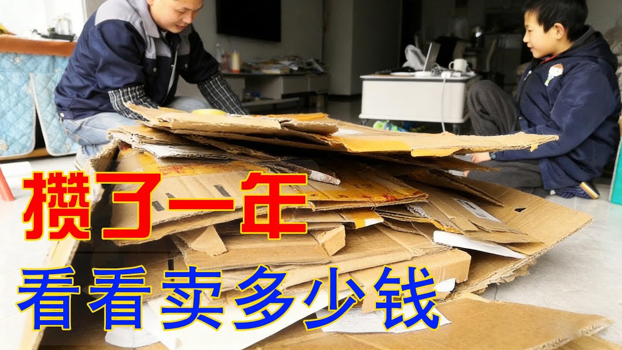 纸箱攒了一年，今天准备清空去卖了，看下能卖多少钱 #親子生活 #男人 #离婚 #life #房车