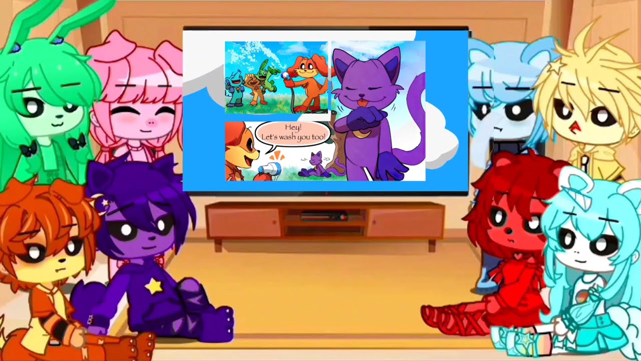 Smiling Critters Poppy Playtime Chapter 3 React to Memes and Tiktok | Gacha Club #36