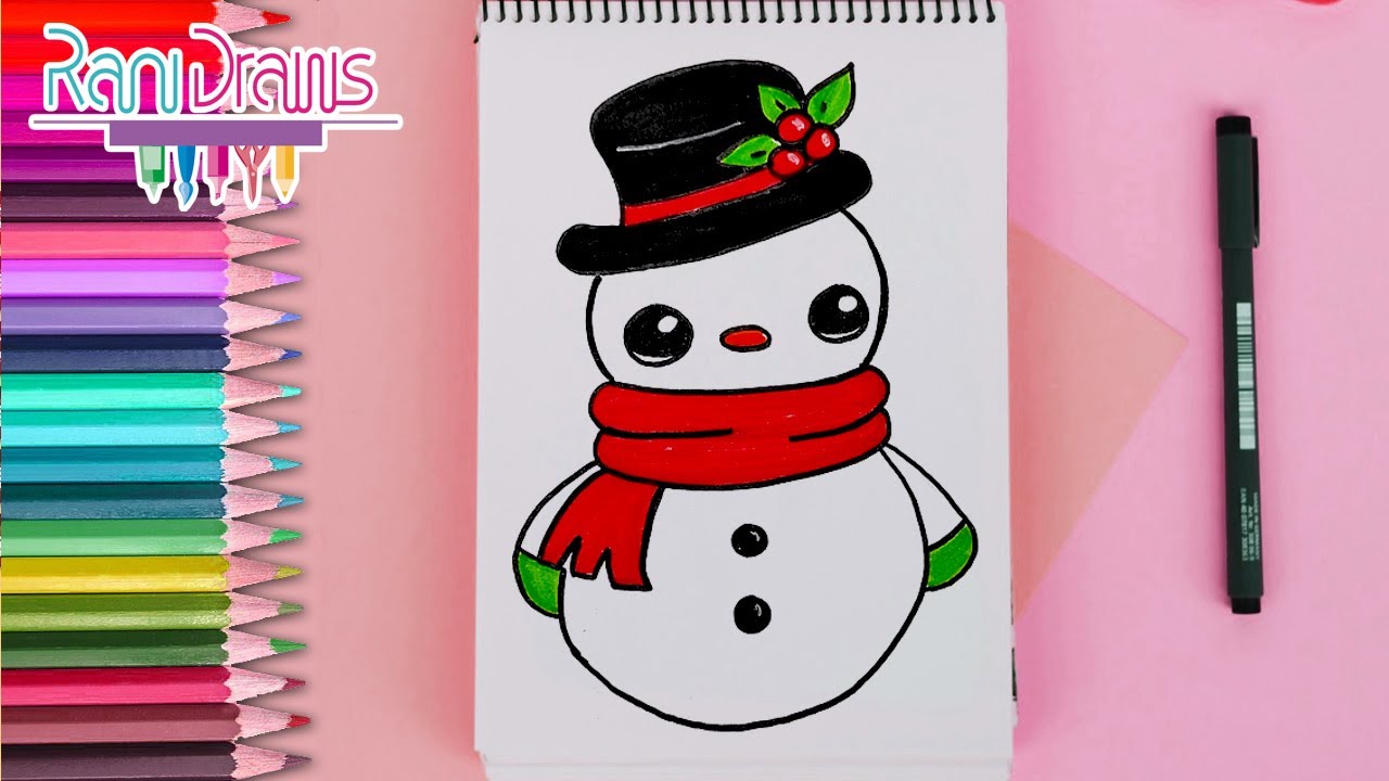 Cómo dibujar un MUÑECO DE NIEVE - ideas de dibujos de Navidad fáciles -  YouTube