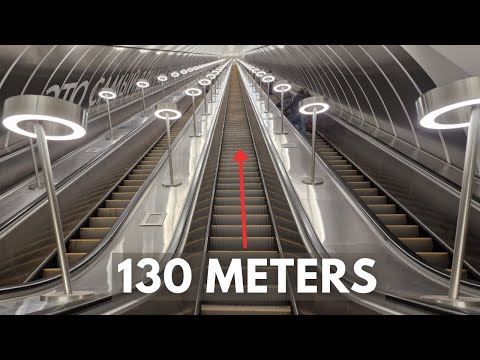 Video: Moskevské metro, nejdelší eskalátor na světě, stejně jako další kuriozity mezi eskalátory