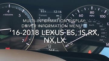 Lexus Dashboard Display - How to Change the Screens and Information