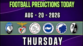 Football Predictions Today 20 AUG Europa League Qualification LaLiga