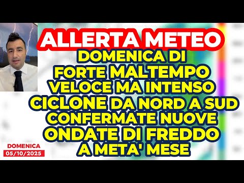 Allerta Meteo, è una domenica di forte maltempo: attenzione al Sud. Conferme sul freddo di metà mese