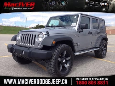 2014 Grey Jeep Wrangler Unlimited Sport w/ 33