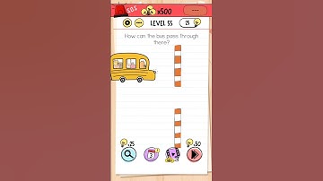 How can the bus pass through there? Brain Test: Tricky Puzzle level 55 #ytshorts @puzzlepalooza9738