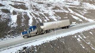 Carlile truck heads south down Atigun Pass *4K*