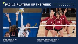 Uclas Jennie Frager And Stanfords Audriana Fitzmorris Named Pac-12 Womens Volleyball Players...