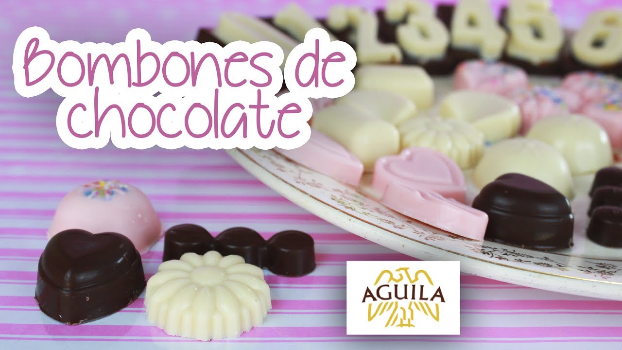 BOMBONES DE CHOCOLATE ¡MUY FÁCILES! Receta para niños AGUILA MOLDEO │  Vainilla Crocante - YouTube