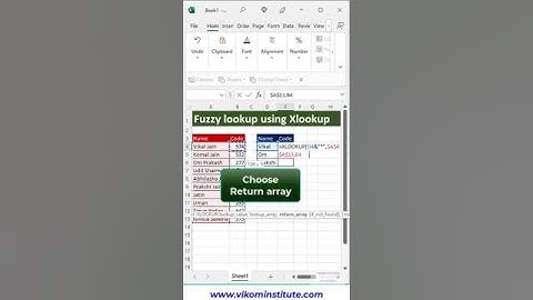 Fuzzy lookup with Xlookup