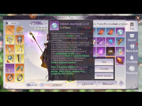 HAya ini isinya.! Buka Aidolon Jiwa Rusak LV 10 _ Perfect World VNG