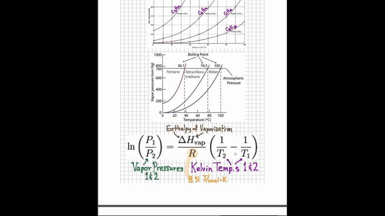 Vapor Pressure & CC Equation YouTube