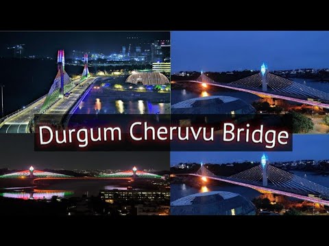 Hyderabad Durgum Cheruvu Cable Bridge 2020 | Cable Bridge Night View ...