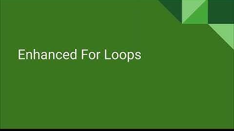 AP CS A Unit 6 Lesson 3 - Enhanced For Loops for Arrays