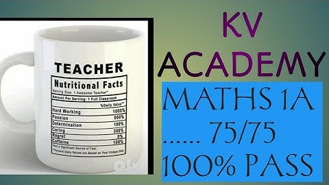 HOW TO PASS MATHS 1A.  easily and score 75/75