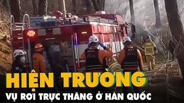 Hiện trường vụ rơi trực thăng, năm người thiệt mạng ở Hàn Quốc