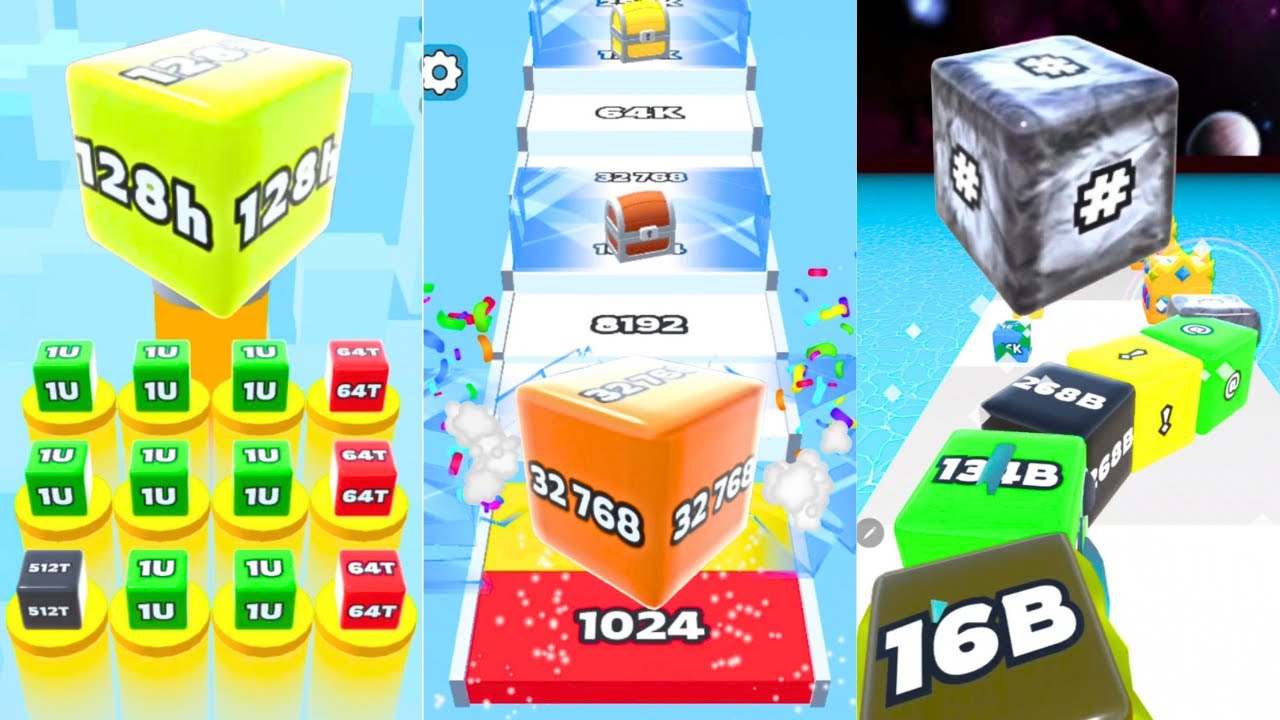 Jelly Run 2048 [128H vs 32768] 🍬 vs Jelly Tube Run 2048 [268B → ! → @ → # → % → ? → ^ → ^ → 2B] 💥