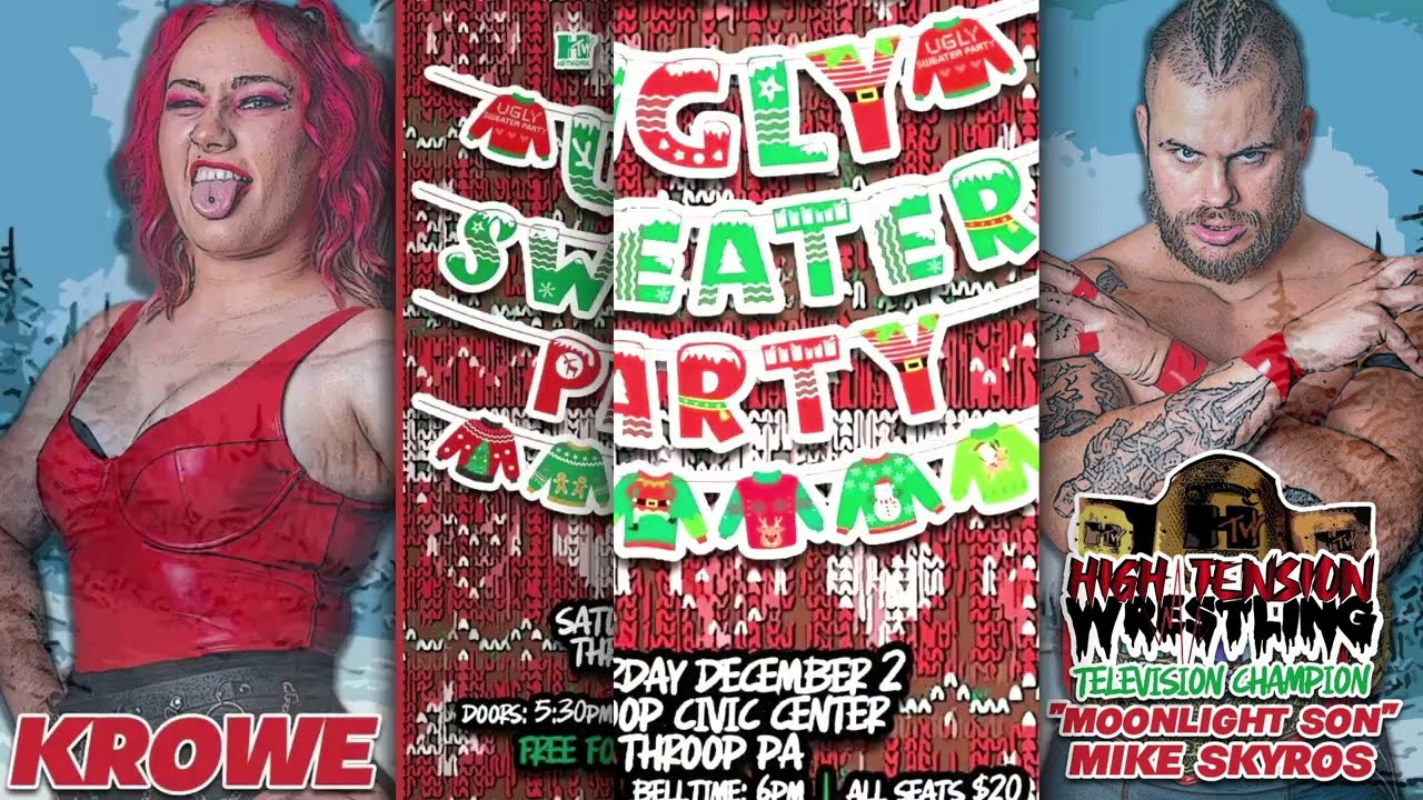 Smash Master Wrasslin's Ugly Sweater Party! Throop, PA 12/2/23 - Wrestling Shorts w/ Peter DeLonge