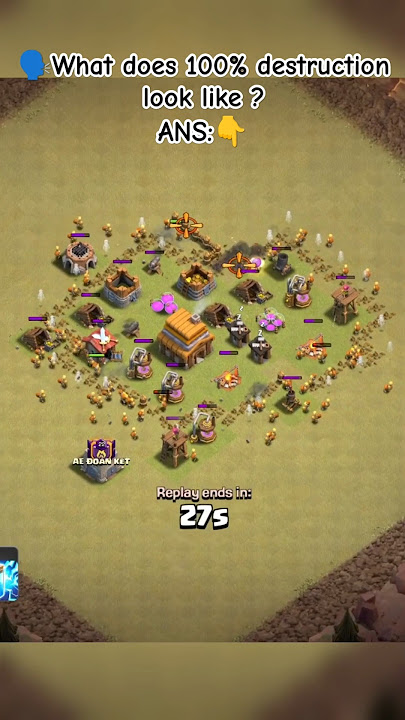 Real 100% Destruction 💥 Clash of Clans | Me when It's my last attack in CWL #clashofclans #ytshorts